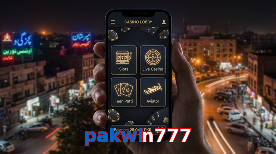 Main screen of Pakwin777 app page for PK players