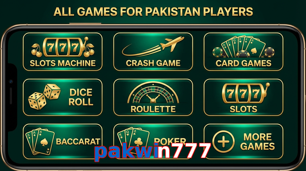 Main screen of Pakwin777 games page for PK players