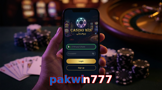 Main screen of Pakwin777 login page for PK players